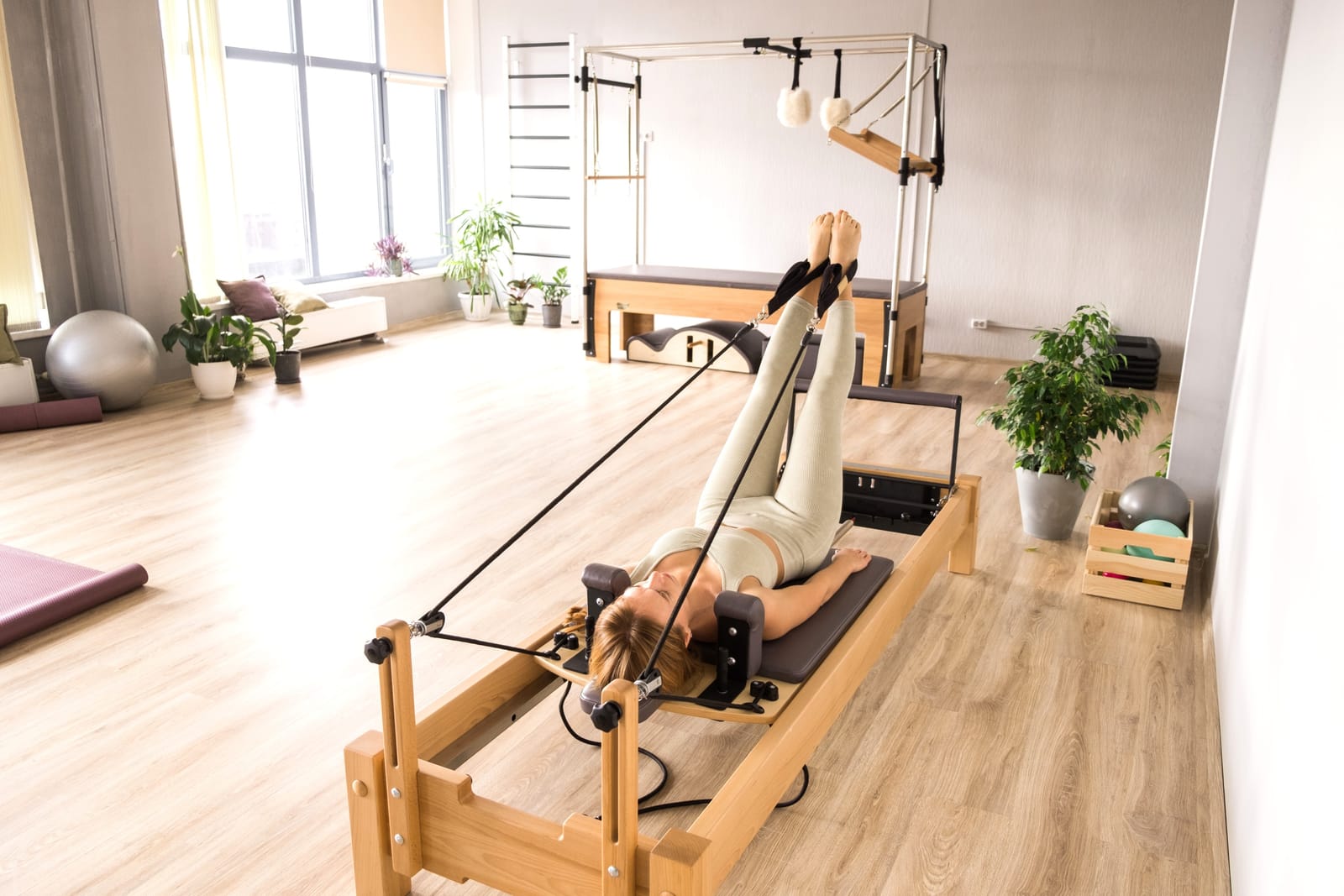 Séance de Pilates sur machine Reformer